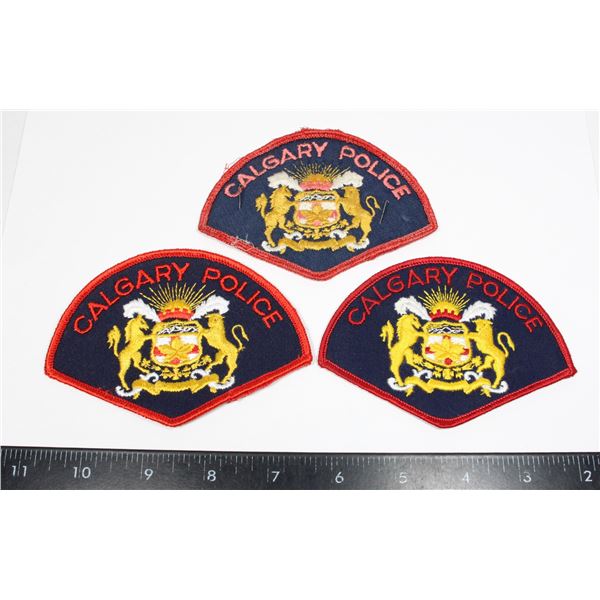 #420 LOT OF 3 VARIATIONS CALGARY POLICE PATCHES