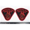 Image 1 : #432 MEDICINE HAT POLICE PATCH PAIR ALBERTA