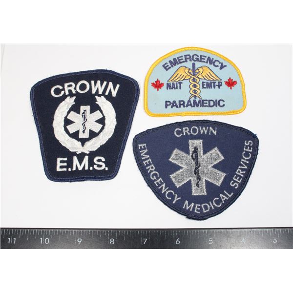 #444 LOT OF 3 CROWN EMS + NAIT EMTP PARAMEDIC