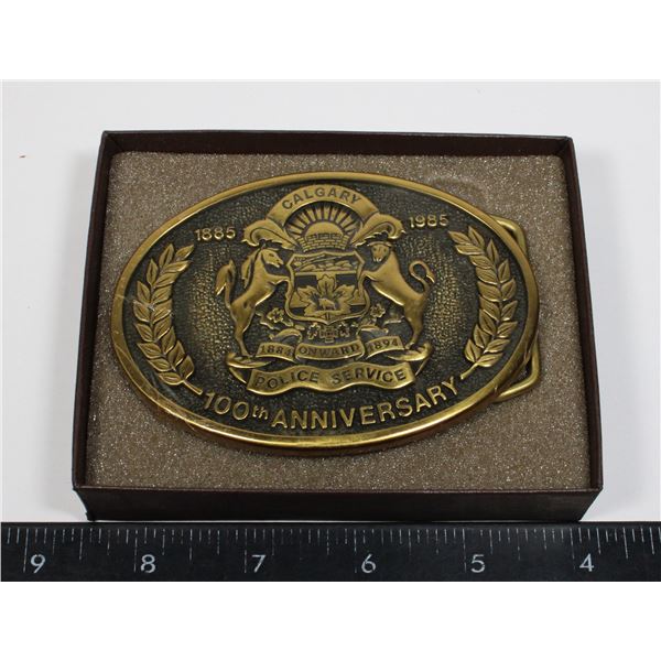 #469 CALGARY POLICE SERVICE 100TH BELT BUCKLE 1985
