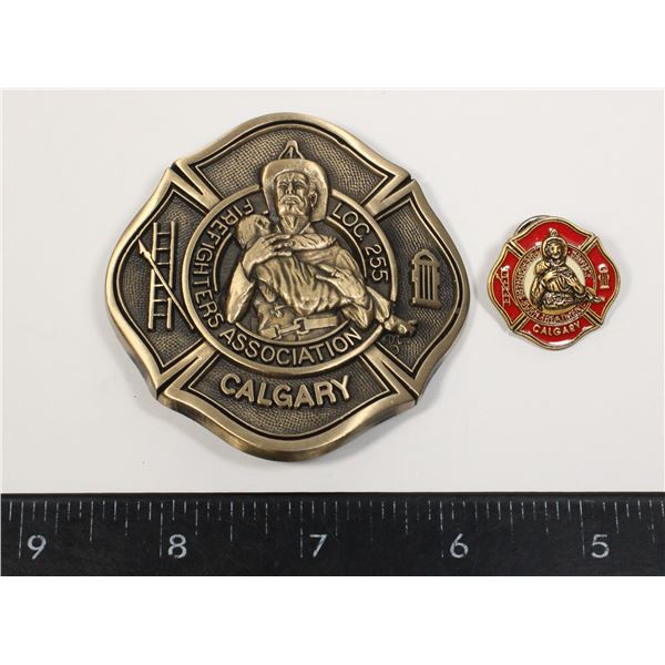 #470 CALGARY FIREFIGHTERS ASSOCIATION BELT BUCKLE