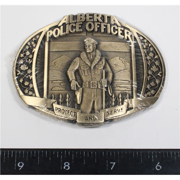 #471 SEALED ALBERTA POLICE OFFICER BELT BUCKLE