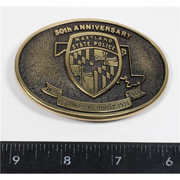 #482 MARYLAND STATE POLICE 50TH ANNIVERSARY BUCKLE