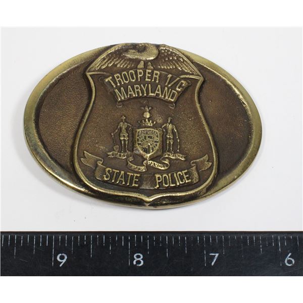 #483 TROOPER 1/C MARYLAND STATE POLICE BELT BUCKLE