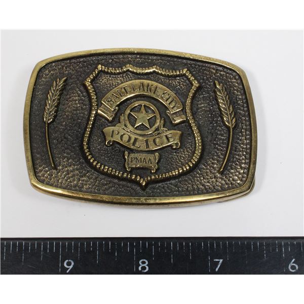 #486 SALT LAKE CITY POLICE BELT BUCKLE UTAH