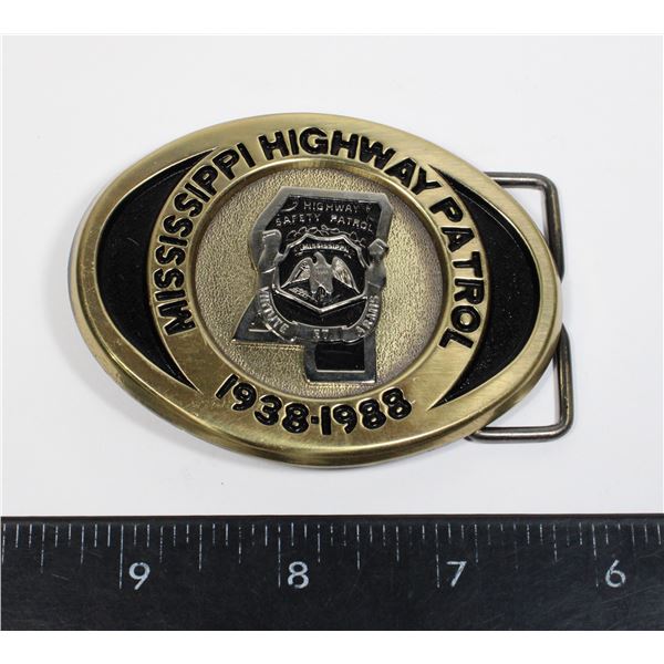 #487 MISSISSIPPI HIGHWAY PATROL BELT BUCKLE 1988