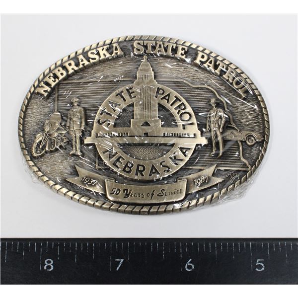 #492 NEBRASKA STATE PATROL 1987 BELT BUCKLE SEALED