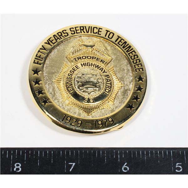 #493 TENNESSEE HIGHWAY PATROL 1979 BELT BUCKLE