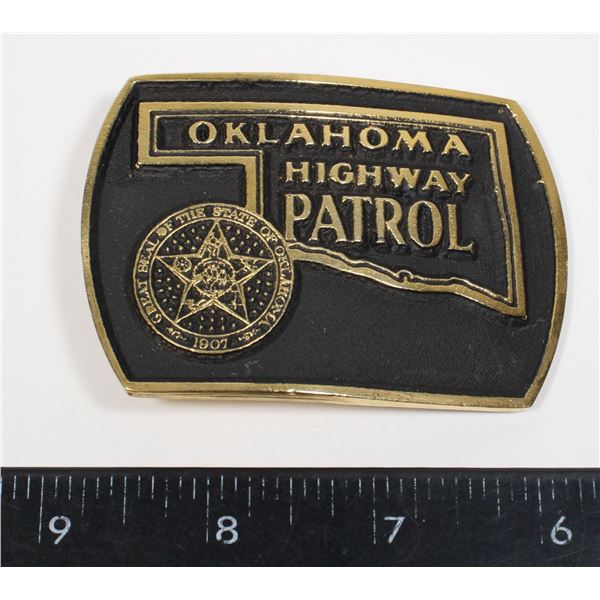 #502 OKLAHOMA HIGHWAY PATROL BELT BUCKLE