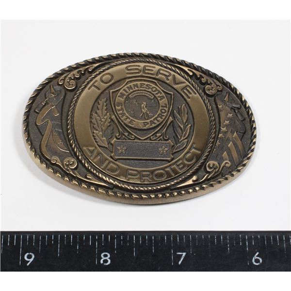 #504 MINNESOTA STATE PATROL BELT BUCKLE