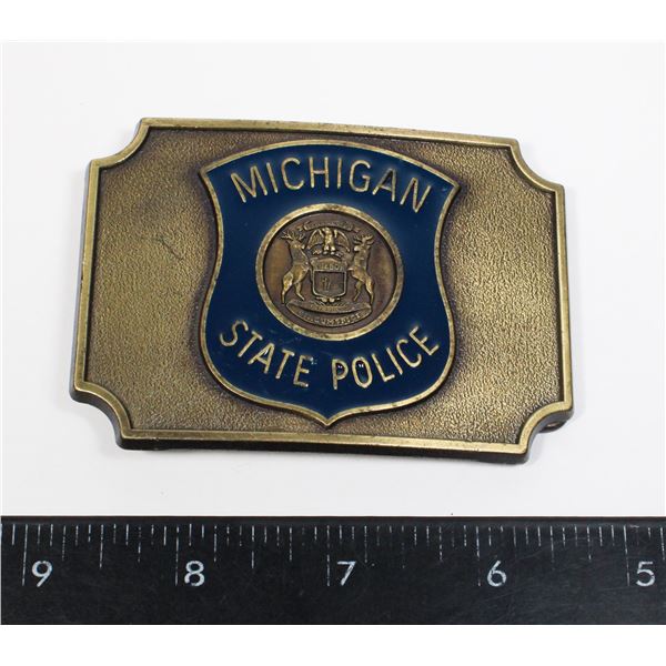 #508 MICHIGAN STATE POLICE BELT BUCKLE