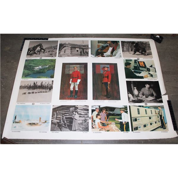 #519 VINTAGE RCMP POSTER CENTENNIAL 1973 60 X 46