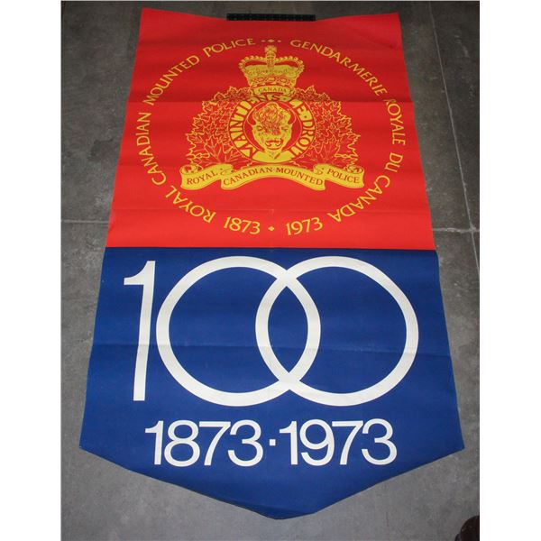 #520 VINTAGE RCMP POSTER BANNER 1973 66 X 35