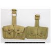 Image 1 : #539 WW2 CANADIAN KHAKI AMMUNITION POUCH PAIR