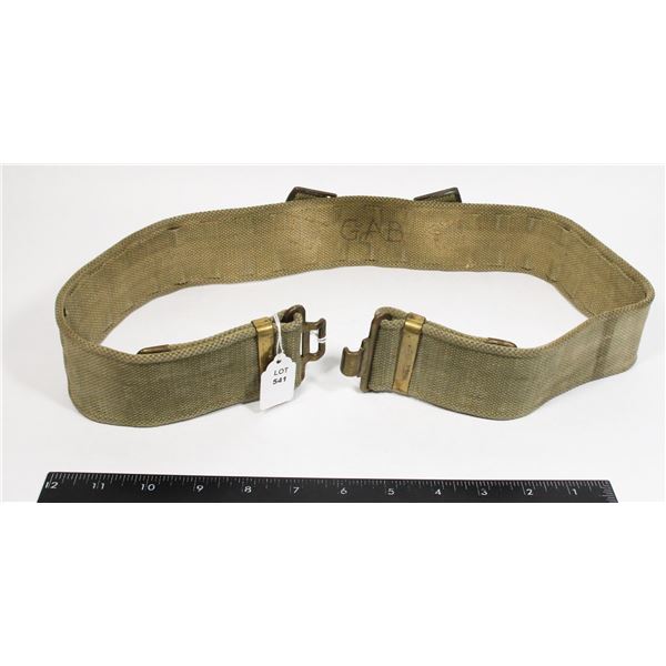 #541 WW2 BRITISH CANADIAN ARMY P37 KHAKI BELT