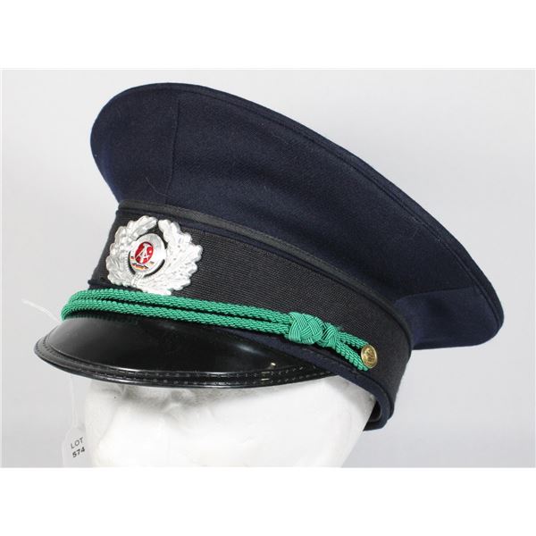 #574 EAST GERMAN OFFICERS VISOR CAP COMMUNIST