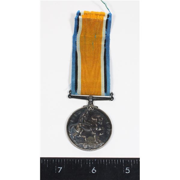 #590 WW1 CANADIAN WAR MEDAL NAMED +RIBBON SILVER
