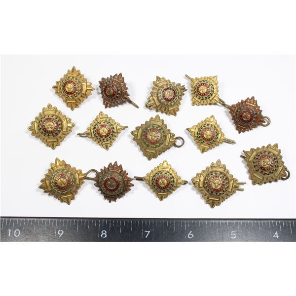 #610 WW2 LOT OF 14 CANADIAN BRITISH OFFICERS PIPS