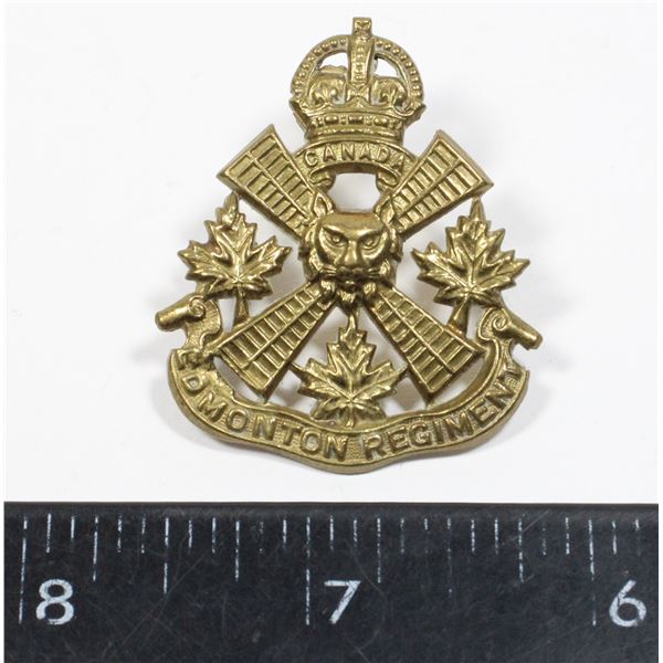 #628 WW2 EDMONTON REGIMENT CAP BADGE