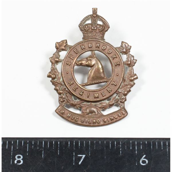 #639 WW2 SHERBROOKE REGIMENT CAP BADGE