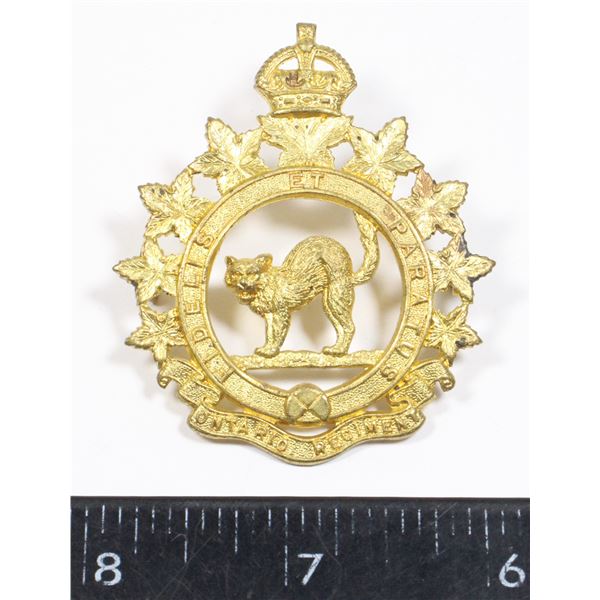 #640 WW2 ONTARIO REGIMENT CAP BADGE CANADA