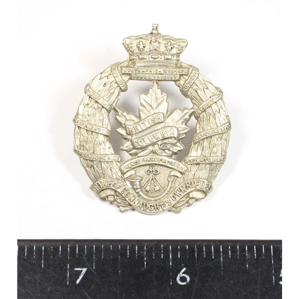 #652 WW2 BRITISH COLUMBIA REGIMENT CAP BADGE