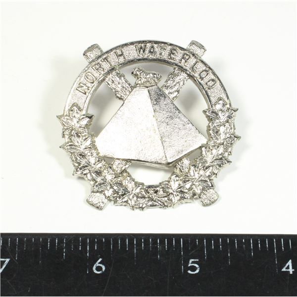 #665 NORTH WATERLOO CANADIAN CAP BADGE