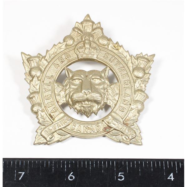 #667 WW2 ARGYLL AND SUTHERLAND CAP BADGE CANADA