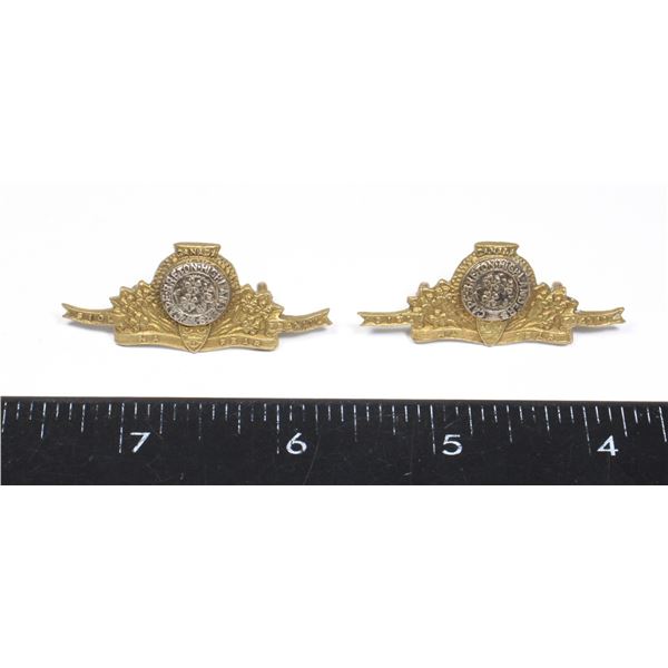 #671 WW2 CAPE BRETON HIGHLANDERS COLLAR BADGES