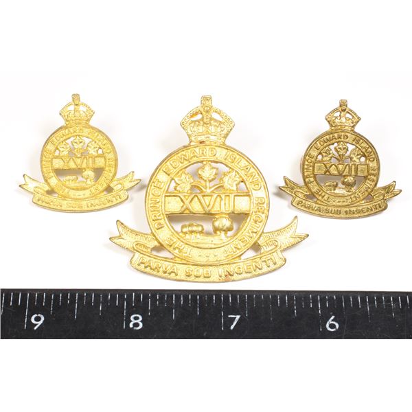 #677 WW2 PRINCE EDWARD ISLAND REGIMENT BADGE SET