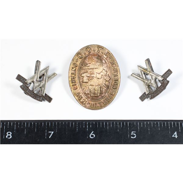 #682 WW2 ONTARIO AGRICULTURAL COLLEGE COTC SET