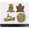 Image 1 : #684 LOT WW2 CANADIAN CAP BADGES FOR RESTORATION