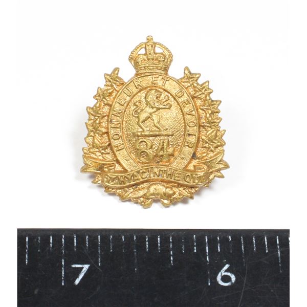 #687 1900S CANADA MILITIA 84TH ST HYACINTHE COLLAR