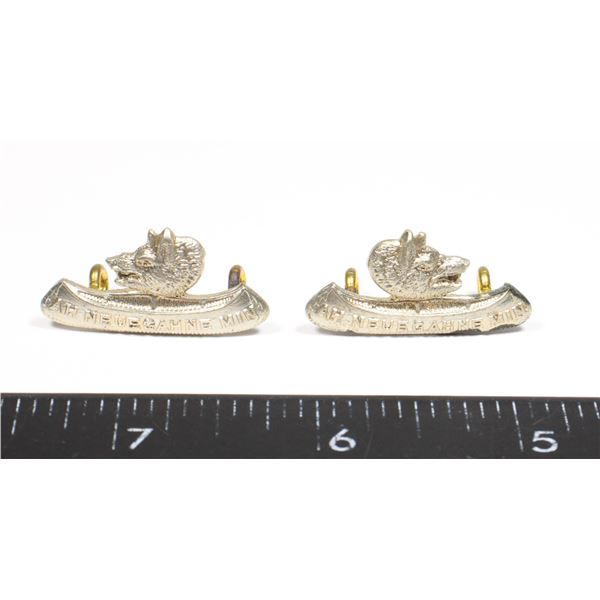 #689 CANADIAN ALGONQUIN REGIMENT COLLAR BADGES