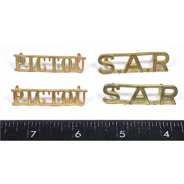 #692 SOUTH ALBERTA REGIMENT SHOULDER TITLES AND