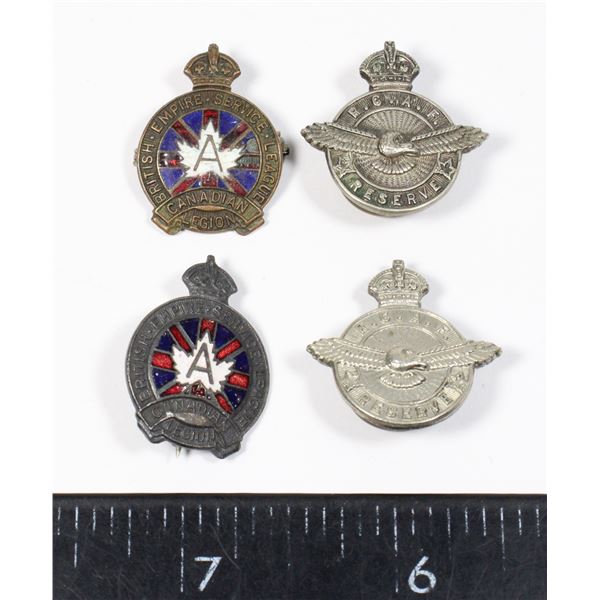 #694 WW2 LOT RCAF RESERVE PINS H+ CANADIAN LEGION