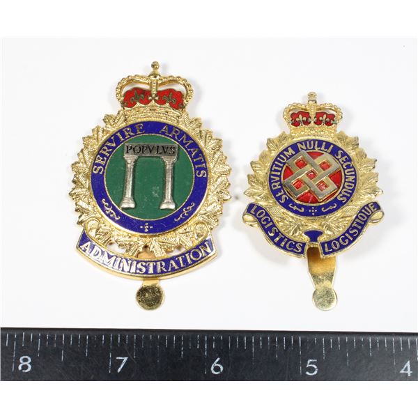 #696 CANADIAN ADMINISTRATION + LOGISTICS CAP BADGE