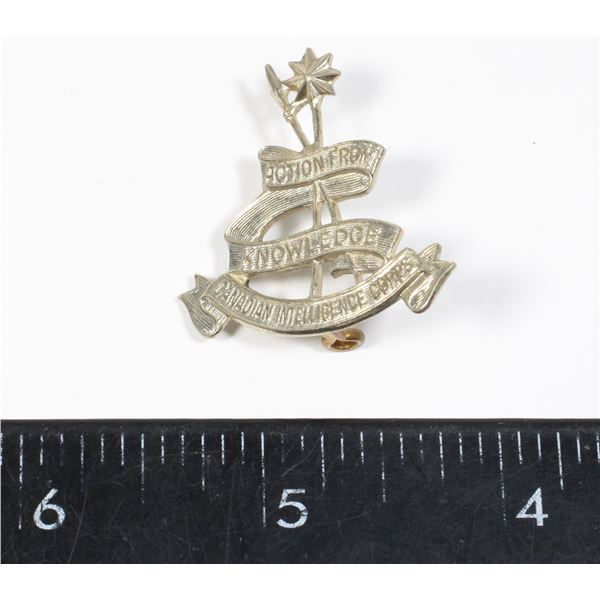 #705 CANADIAN INTELLIGENCE CORPS COLLAR BADGE