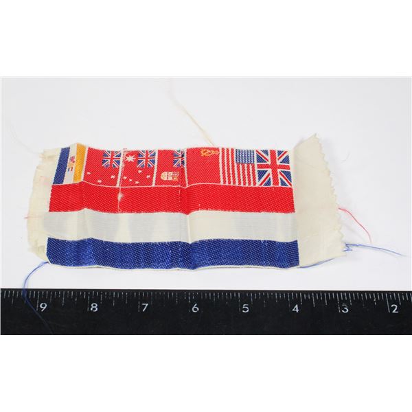 #724 WW2 VICTORY SILK RIBBON ALLIED FLAGS USSR UK