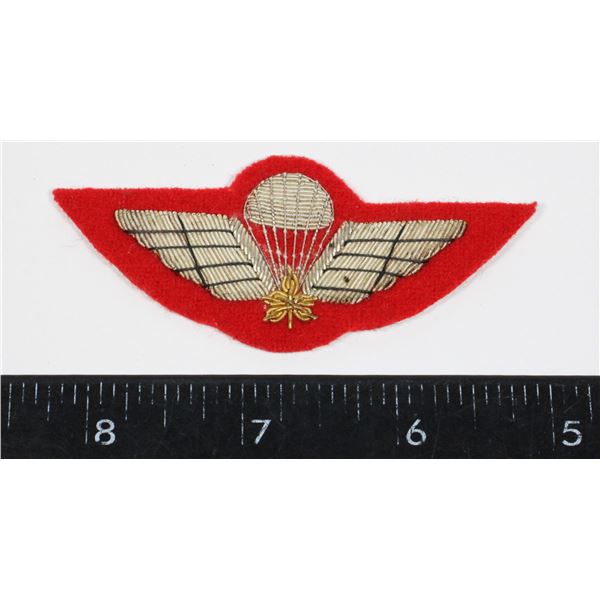 #726 CANADIAN PARATROOPER WINGS BULLION THREAD