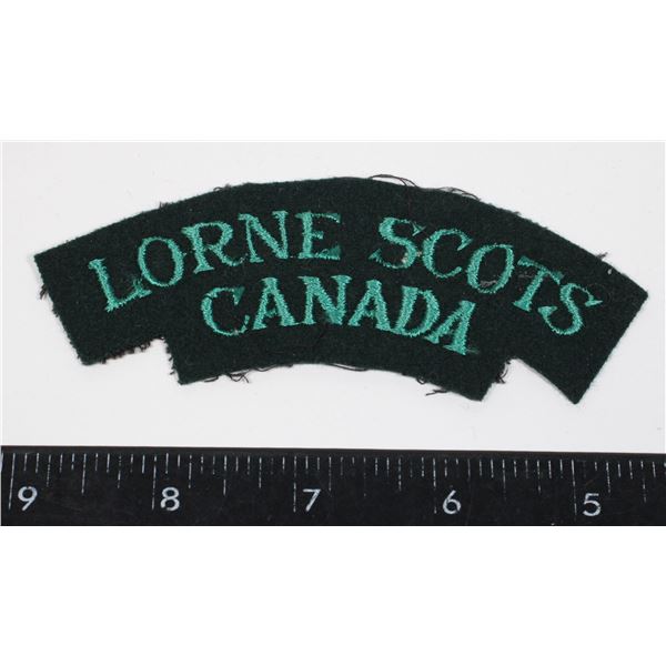 #730 LORNE SCOTS CANADA SHOULDER TITLE INSIGNIA