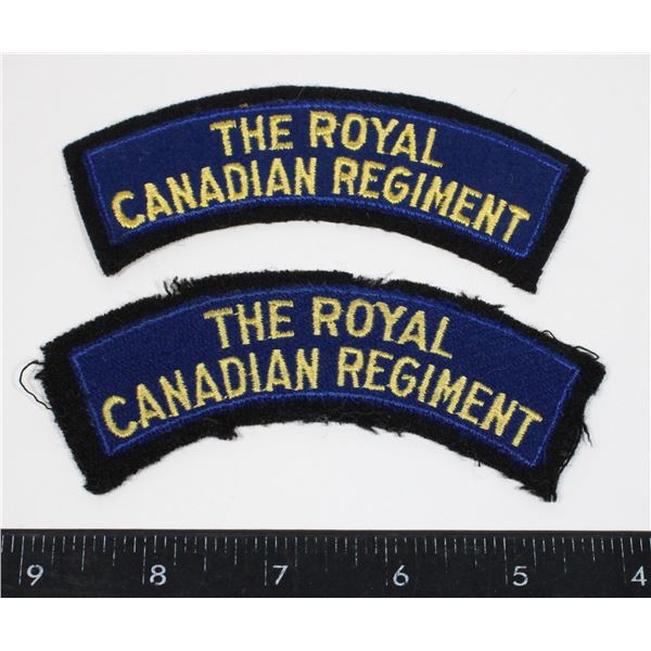 #734 THE ROYAL CANADIAN REGIMENT SHOULDER TITLES