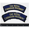 Image 1 : #734 THE ROYAL CANADIAN REGIMENT SHOULDER TITLES
