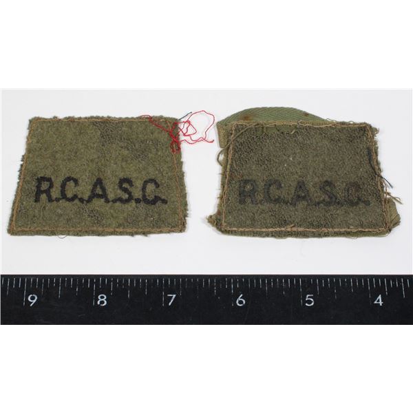 #739 WW2 CANADIAN SLIP ON SHOULDER TITLES RCASC