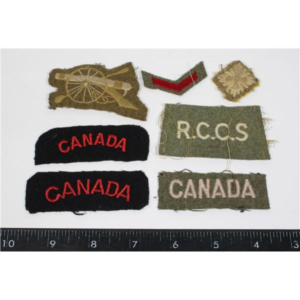 #740 WW2 CANADIAN BATTLE DRESS INSIGNIA CLOTH