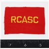 Image 1 : #741 ROYAL CANADIAN ARMY SERVICE CORPS CLOTH TITLE