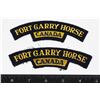 Image 1 : #751 FORT GARRY HORSE CANADA SHOULDER TITLE PAIR