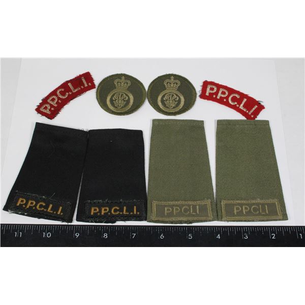 #755 PPCLI INSIGNIA LOT SHOULDER TITLES, CLOTH