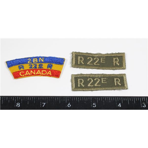 #756 ROYAL 22ND REGIMENT VAN DOOS INSIGNIA LOT