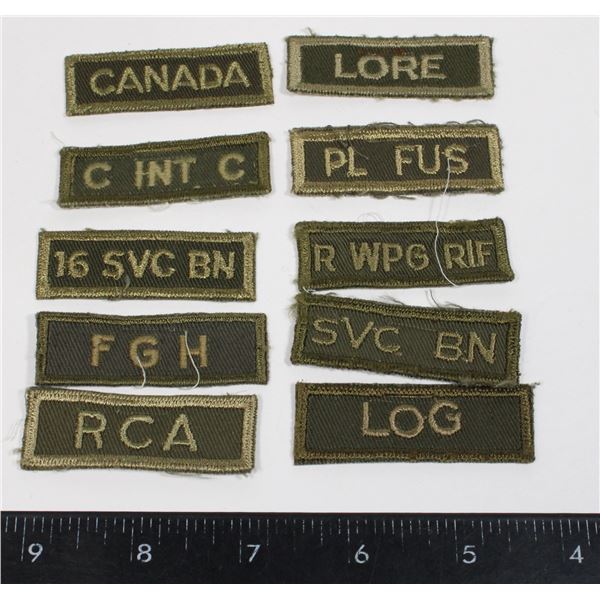 #767 10 SINGLE CANADIAN MILITARY TITLES INC FGH